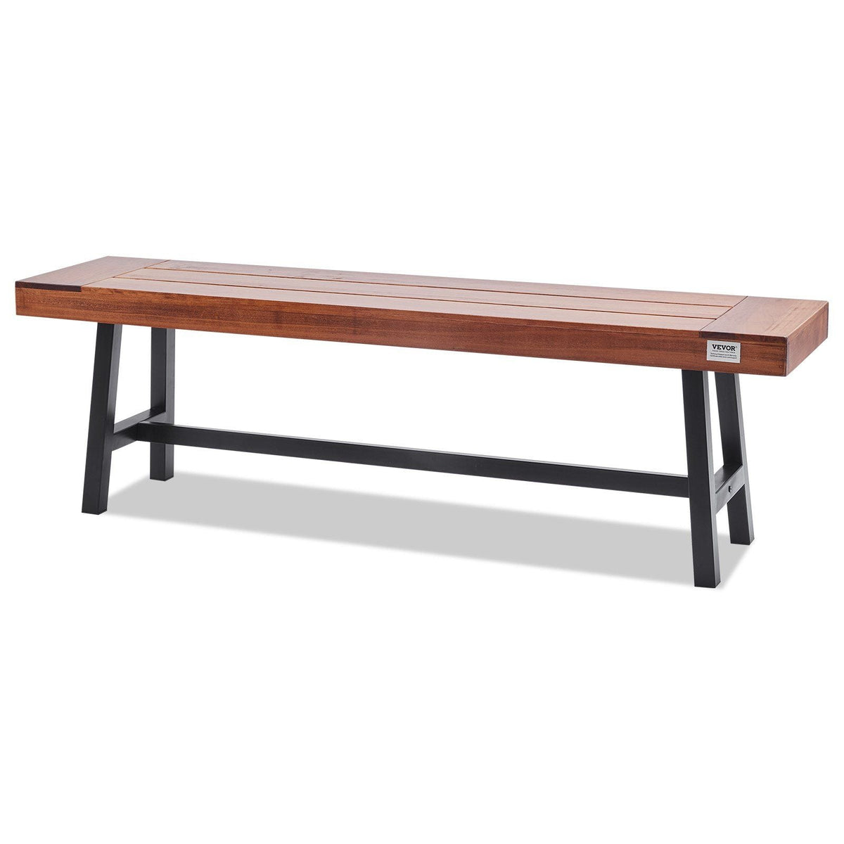 Outdoor Bench, 63 inches Wood Garden Bench with Metal Leg for Outdoors, Outdoor Garden Park Bench, 500 lbs Load Capacity Bench, Dining Bench Patio Bench for Garden, Park, Yard, Front Porch