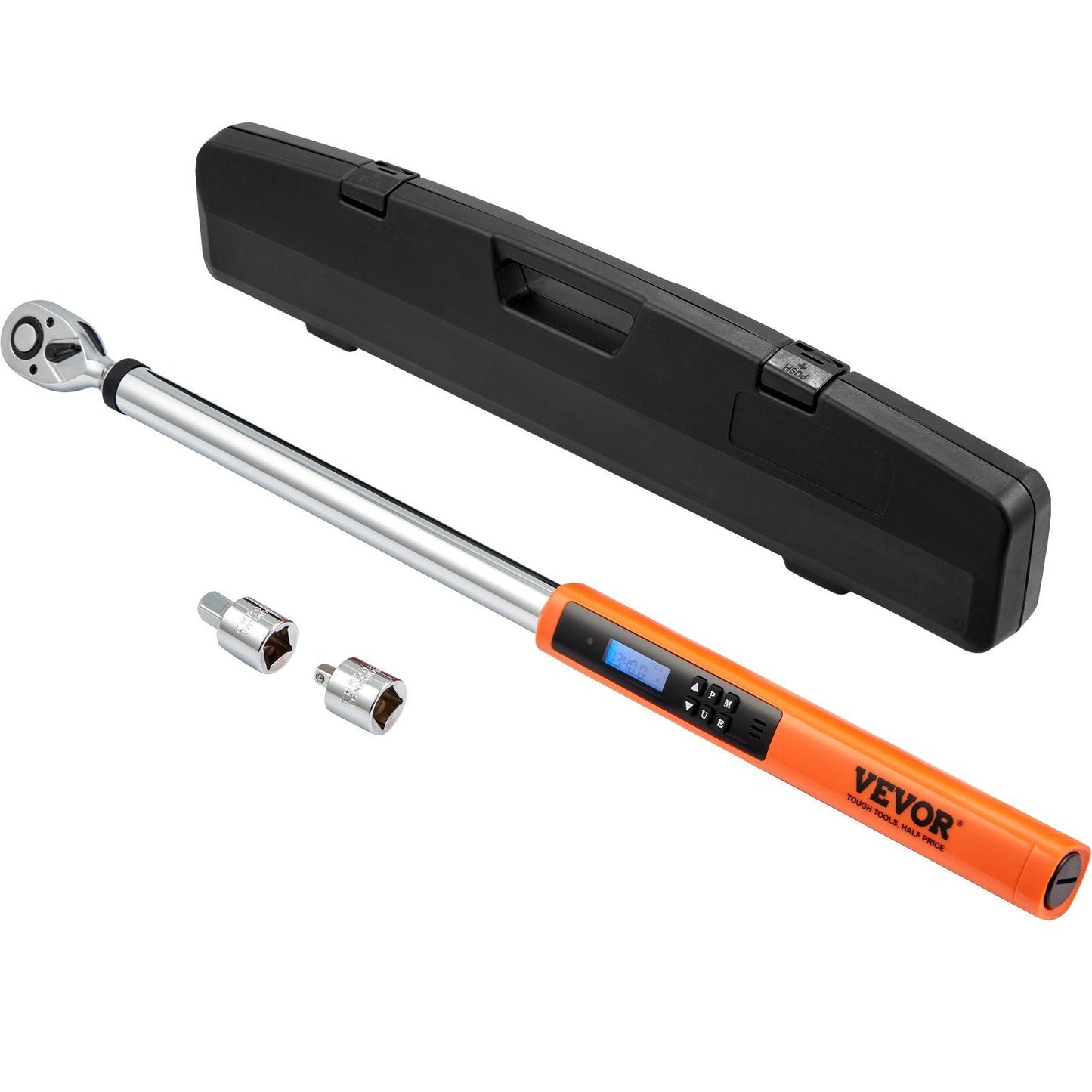 Digital Torque Wrench, 1/2" Drive Electronic Torque Wrench, Torque Wrench Kit 25-250ft.lb/34-340n.m Torque Range Accurate to ±2%, 3-Mode Adjustable Torque Wrench Set with LED Buzzer Calibration