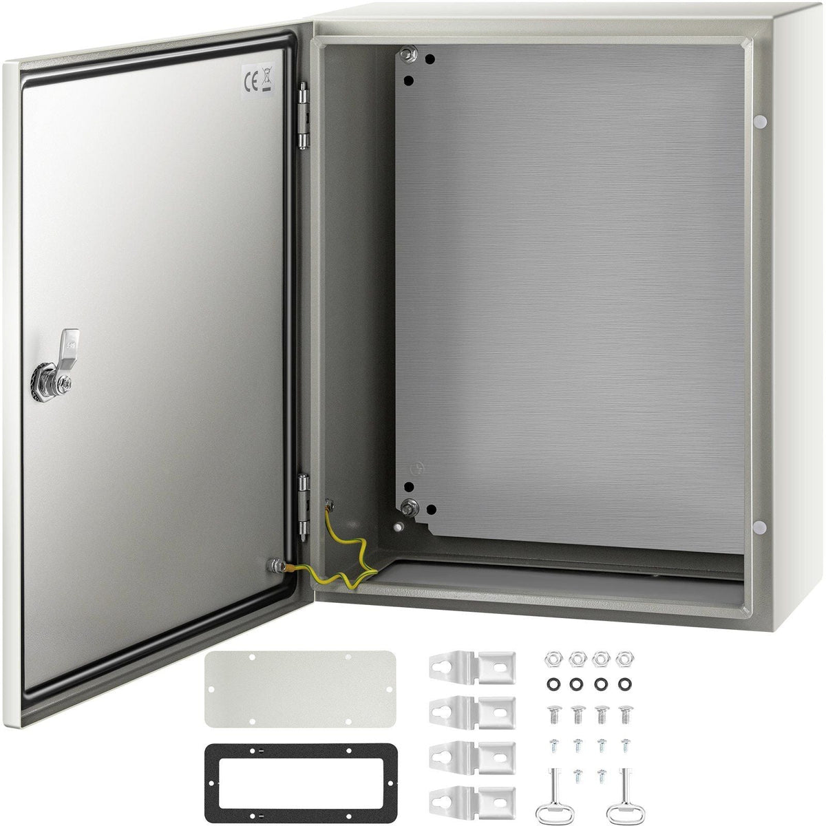 NEMA Steel Enclosure, 20 x 16 x 8'' NEMA 4X Steel Electrical Box, IP66 Waterproof & Dustproof, Outdoor/Indoor Electrical Junction Box, with Mounting Plate