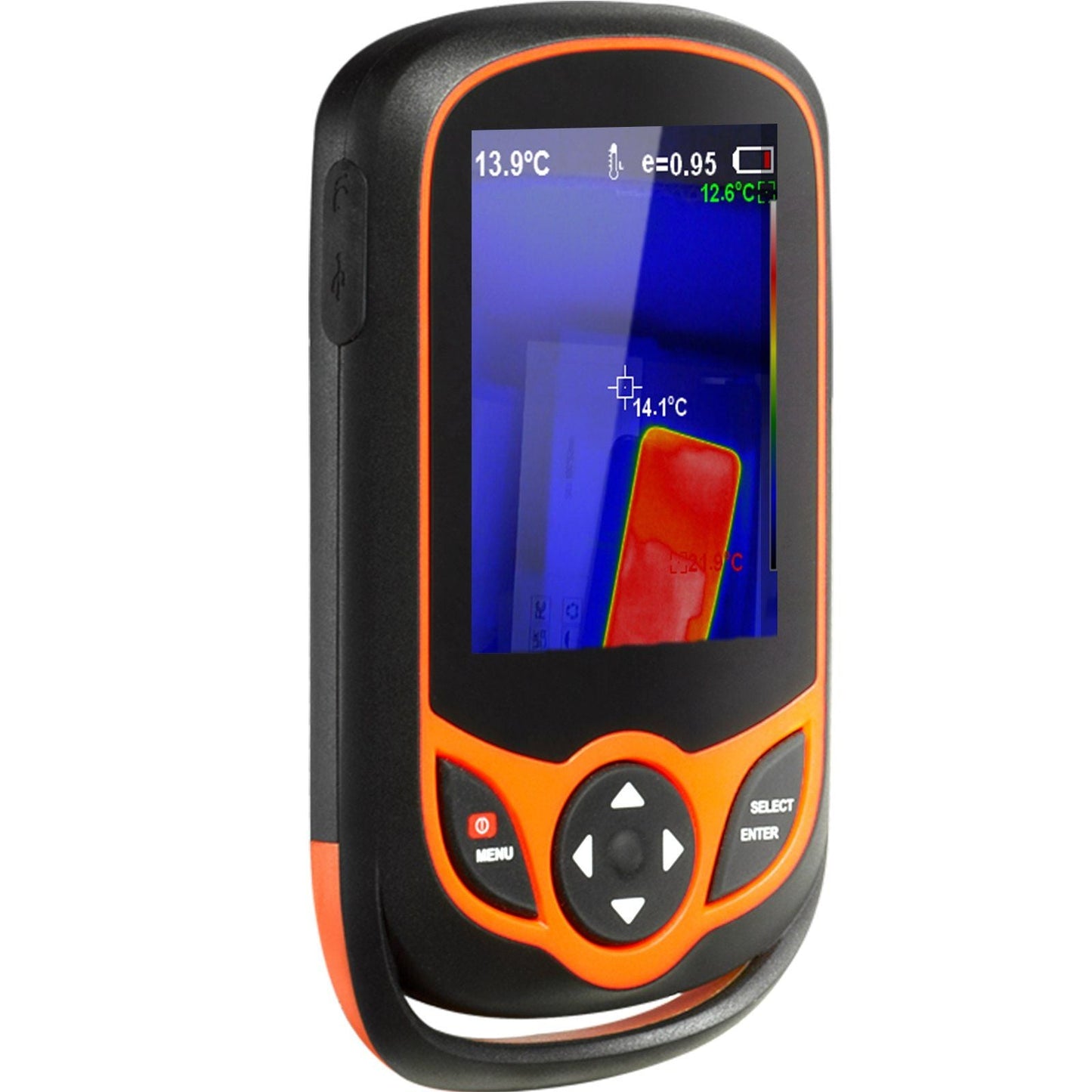 Thermal Imaging Camera, 256 x 192 IR Resolution Pocket Infrared Thermal Imager with WiFi, 25Hz Refresh Rate Thermal Camera Pocket with 3.2" Touch Screen, 0.3MP Visual Camera, -4°F-1022°F, IP54