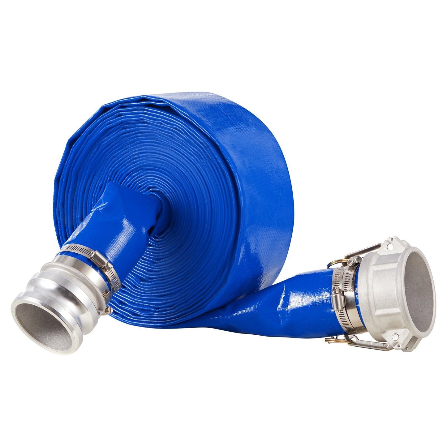 Backwash Hose 3 in x 50 ft Blue High Quality Hose Complete Fittings