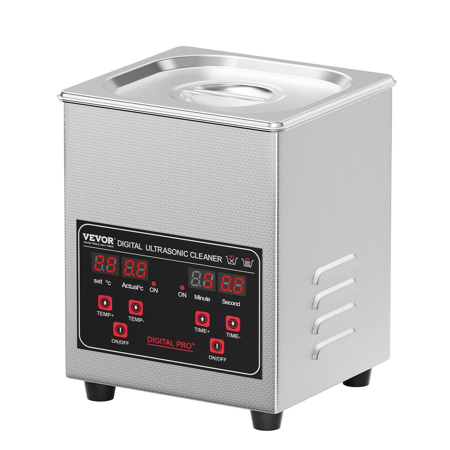Professional Jewelry Cleaning Machine, 1.3L Jewelry Cleaner Ultrasonic Machine with Basket and Heater & Timer, Digital Ultrasonic Cleaner for Cleaning Denture Dental Oral Irrigator Parts