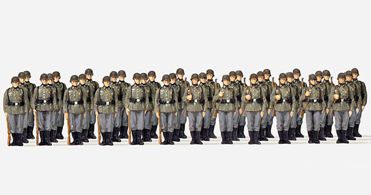 Preiser 16573 HO Scale WWII Infantry Riflemen Kit pkg(36)