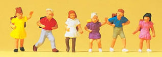 Preiser 14074 HO Scale Pedestrians School Children pkg(6)
