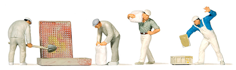 Preiser 10654 HO Scale Plasterers & Cement Workers Set