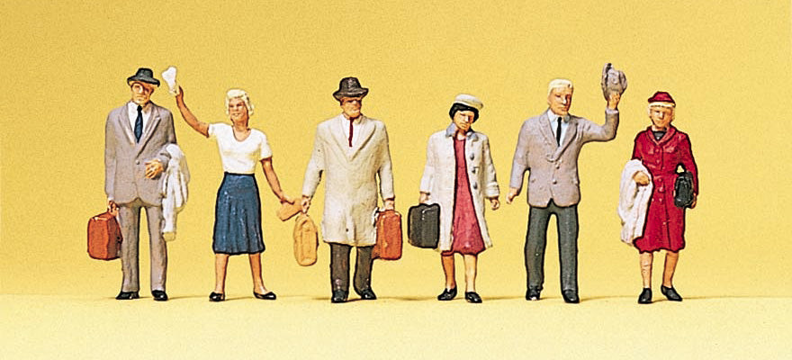 Preiser 10020 HO Scale Passengers Figure Set (6)