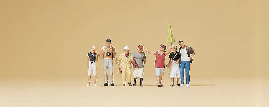 Preiser 79163 N Scale Tour Guide with Tourists Figure Set