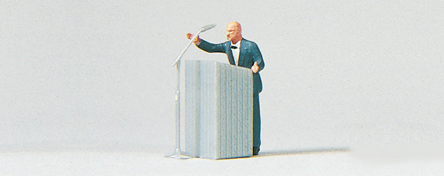 Preiser 28035 HO Scale Small Man Big Words Figure