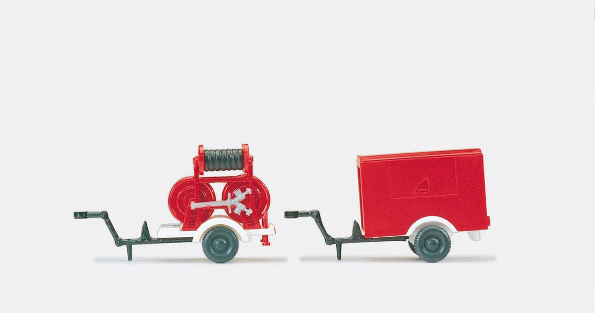 Preiser 35010 HO Scale Ziegler 2B/2C Fire Hose Trailer