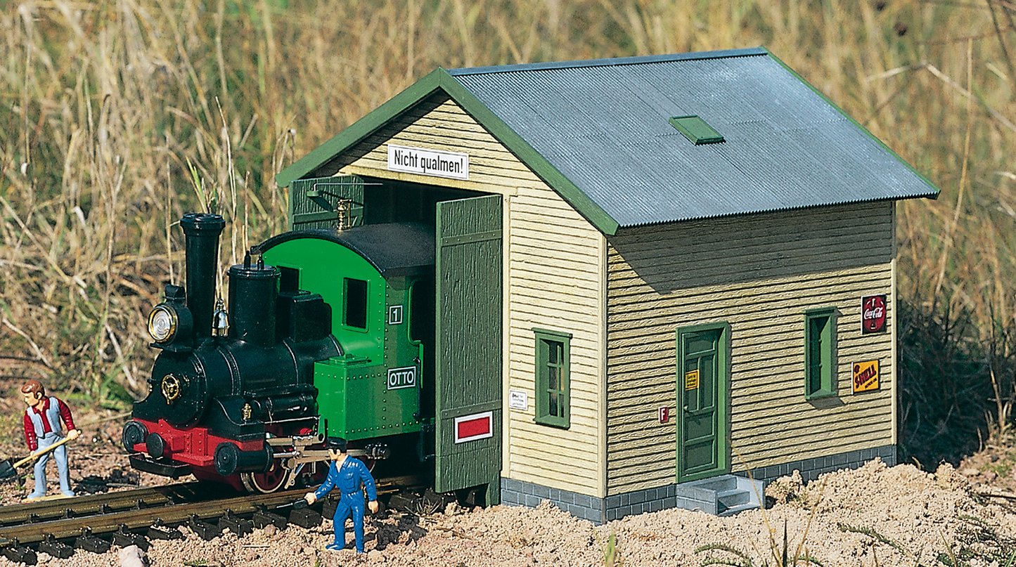 Piko 62044 G Scale Red River Loco Shed, Building Kit