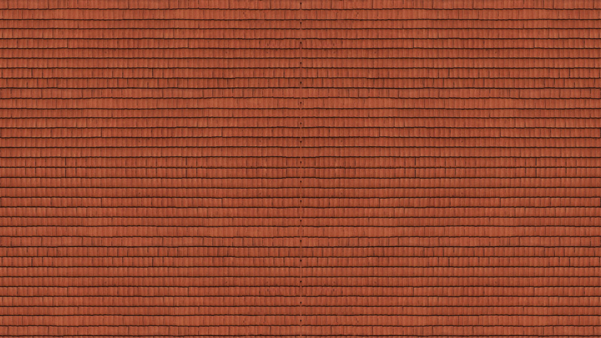 Noch 56965 N Scale 3D Cardboard Sheet, Red Roof Tile