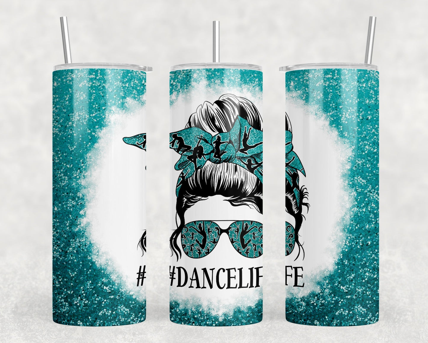 Dance Life - 20 oz Steel Skinny Tumbler - Optional Blue Tooth Speaker - Speaker Color will Vary by Rowdy Ridge Co