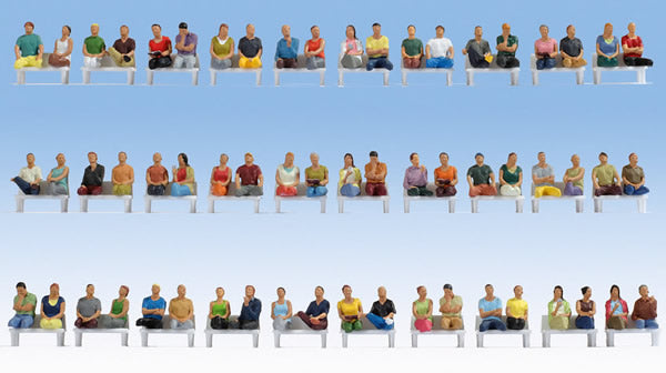 Noch 16072 HO Scale Sitting Passengers Mega Set -- pkg(60)