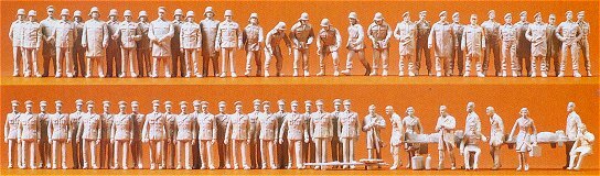 Preiser 16339 HO Scale Unpainted Figure Set Firemen