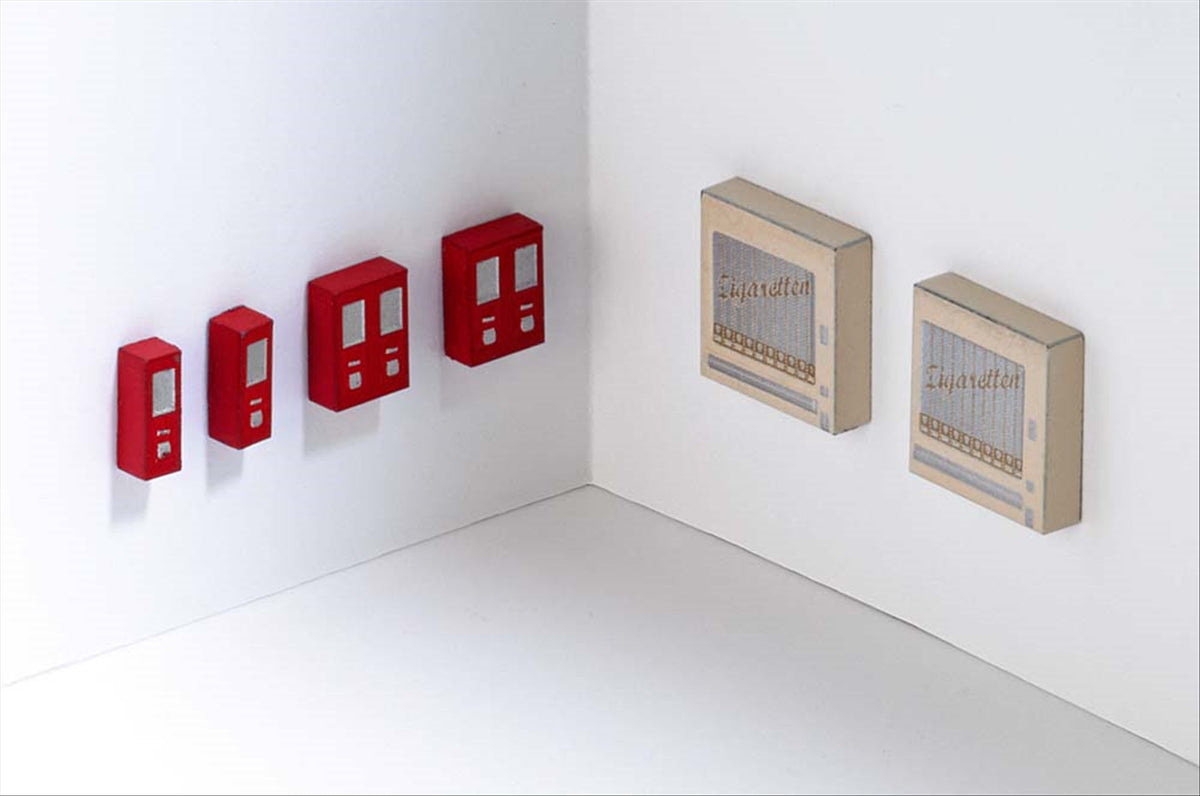Busch 7780 HO Scale Wall-Mounted Vending Machines, Set of 6