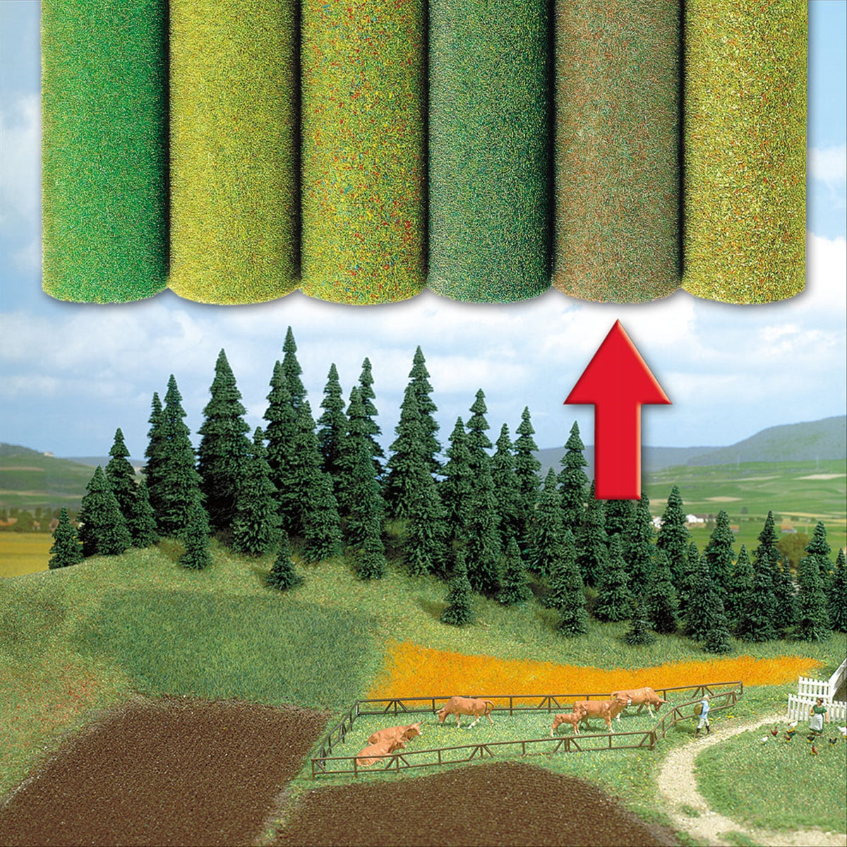 Busch 7224 All Scale Large Grass Mat, Autumn Brown, 100 x 80 cm