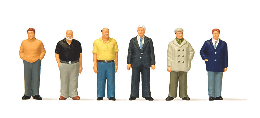 Preiser 10634 HO Scale Standing Men Pedestrians 6 Figures