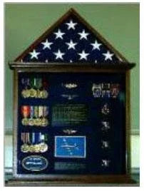 Flag and Medal Display cases, Flag and Badge display cases - Black