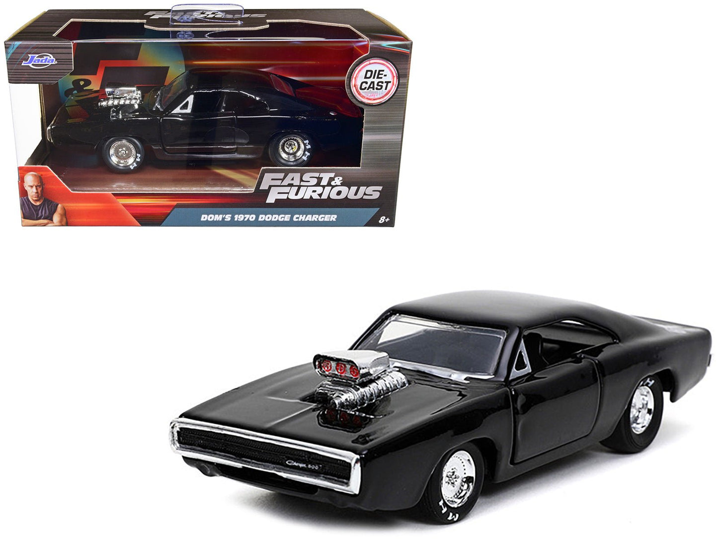Dom's 1970 Dodge Charger 500 Black "Fast & Furious 9 F9" (2021) Movie 1/32 Diecast Model Car by Jada free shipping USA