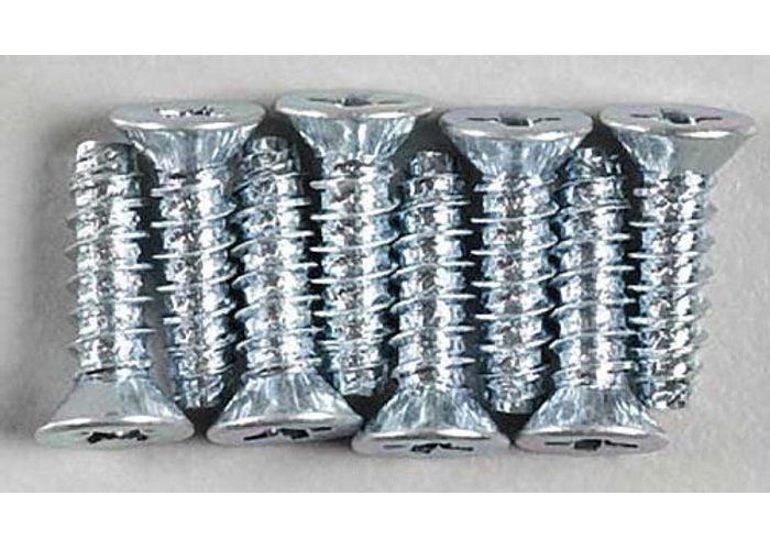 Dubro 2297 Flat Head Self-Tapping Screw Set (8)