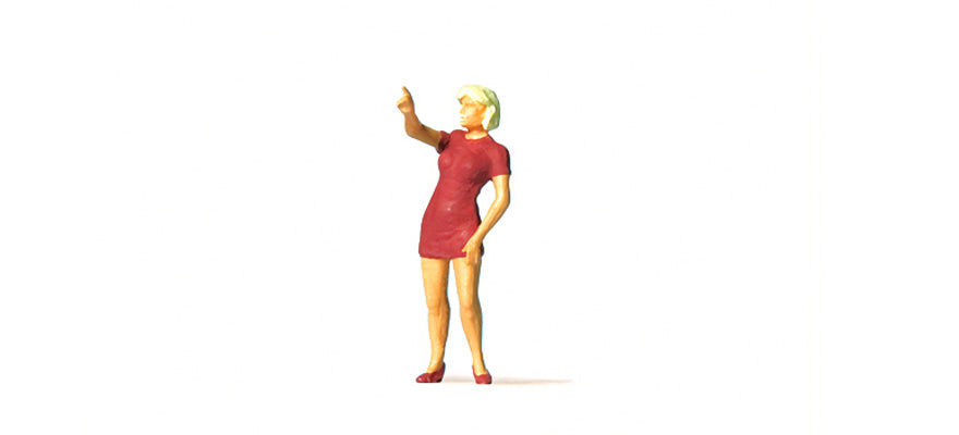 Preiser 28190 HO Scale Woman Pointing Her Finger Figure