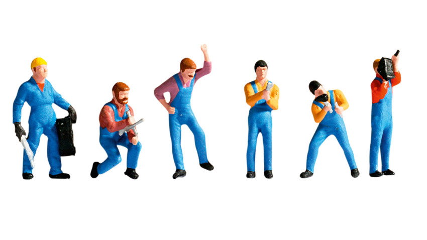 Noch 15108 HO Scale Auto Mechanics Figure Set, 6 pcs