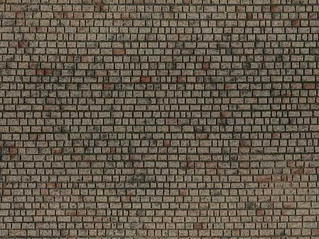 Noch 60372 HO Scale Structured Flexible 3-D Sheet -- Ashlar Masonry