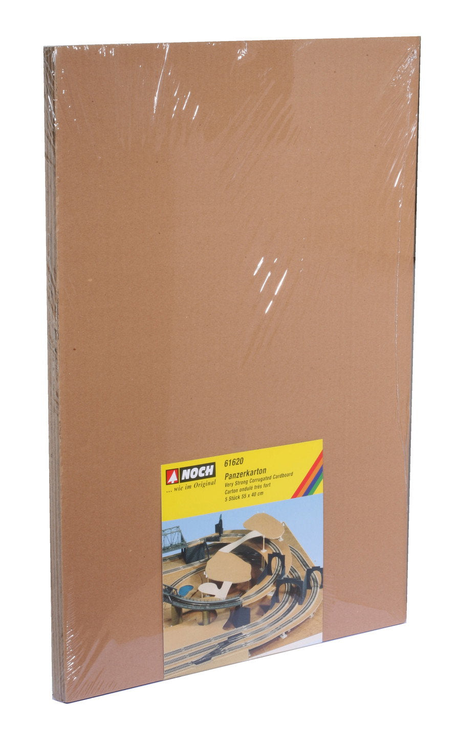 Noch 61620 All Scale Reinforced Cardboard Terrain Base, 5-Pack
