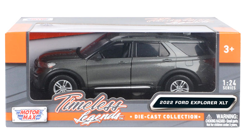Motormax 79378GY 1/24 2022 Ford Explorer XLT, Carbonized Grey