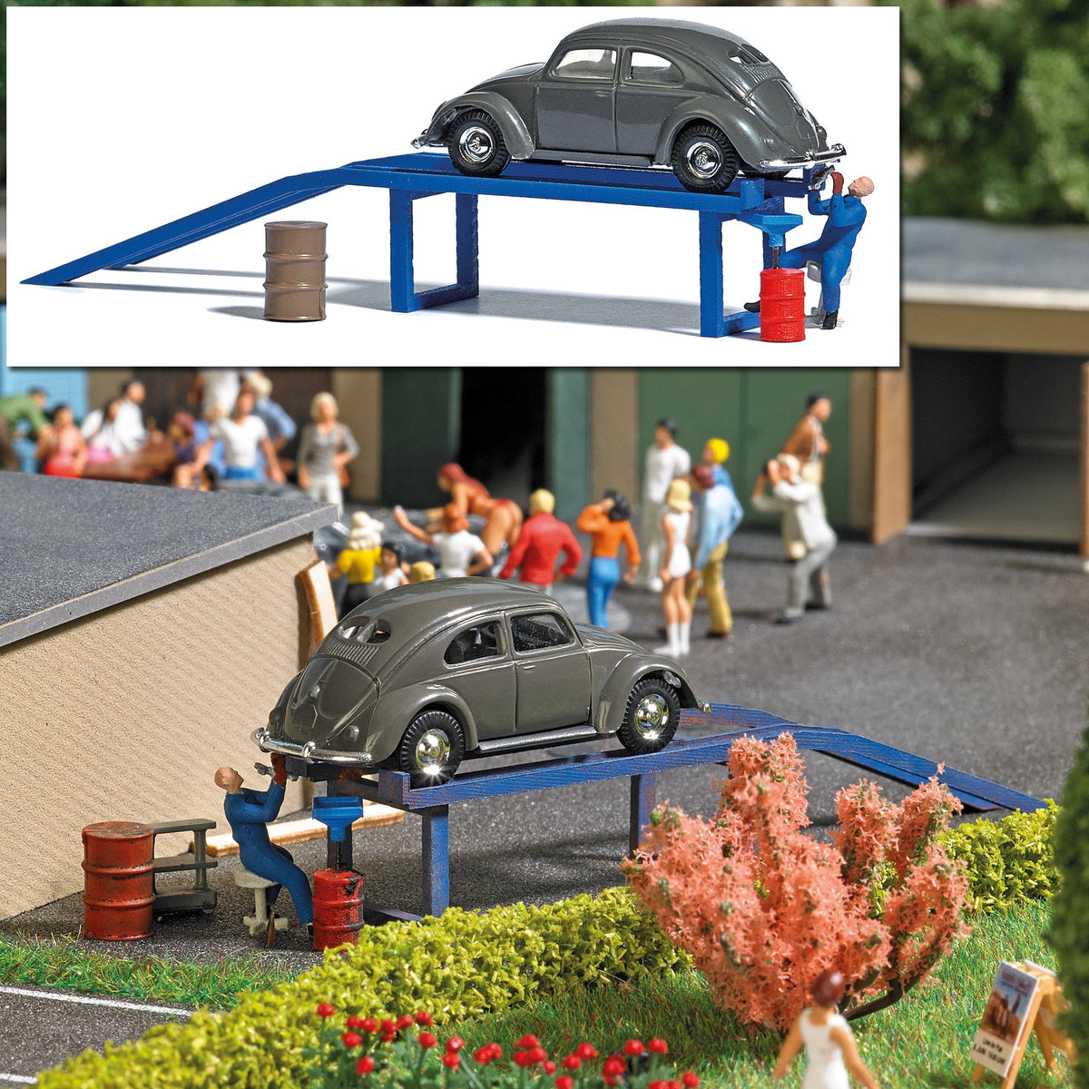Busch 7829 HO Scale Oil Change Action Set