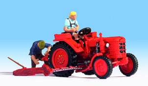 Noch 16756 HO Scale Tractor w/Figures -- Tractor Fahr