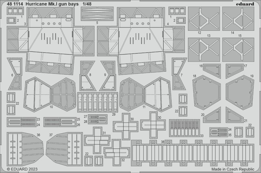 Eduard 481114 1/48 Aircraft- Hurricane Mk I Gun Bays for HBO