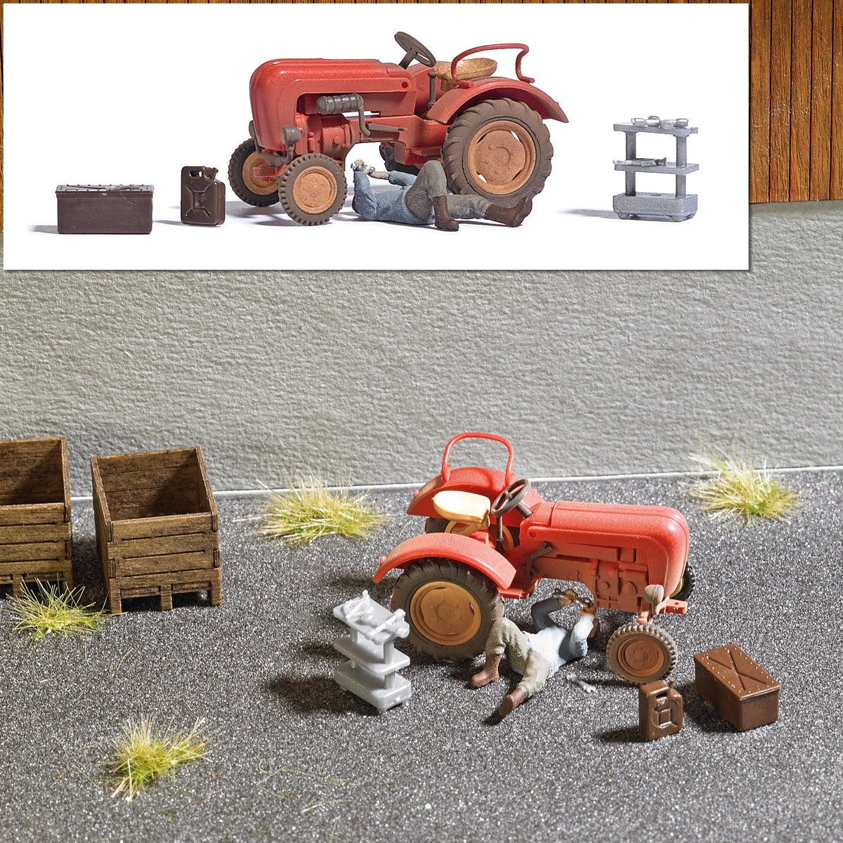 Busch 7937 HO Scale Tractor Repair Action Set