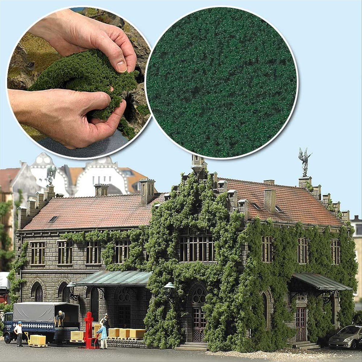 Busch 7343 HO Scale Foliage Pad, Dark Green 15x25cm
