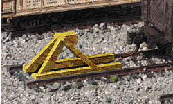 Walthers Cornerstone 933-2602 N Track Bumpers - Yellow pkg(5)