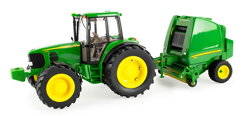 Ertl 46180 1/16 John Deere 7330 Tractor and 854 Baler Set