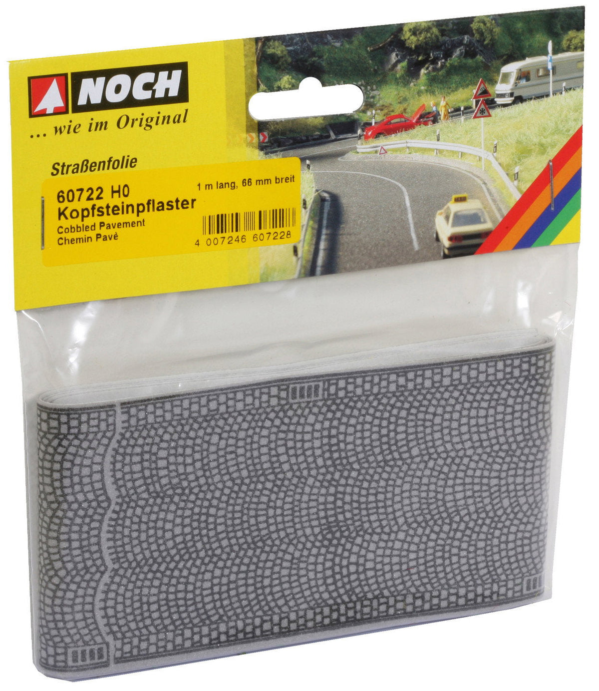 Noch 60722 HO Cobblestone Pavement, Gray, Self-Adhesive Sheet