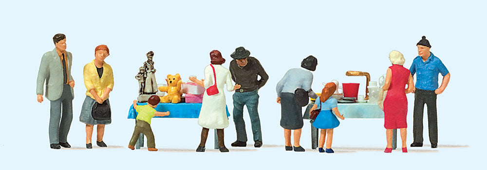 Preiser 10595 HO Scale Flea Market Figure Set