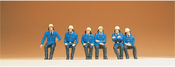 Preiser 14207 HO Scale Seated Firemen Figure Set