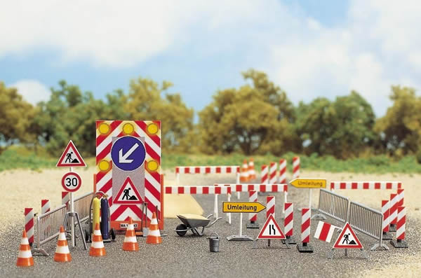 Busch 6048 HO Scale Road Construction Set