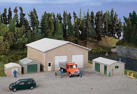 Walthers Cornerstone 4125 HO Pole Barn and Sheds Kit