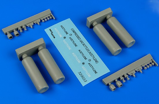 Aerobonus 320053 1/32 Compressed Acetylene Gas Bottles