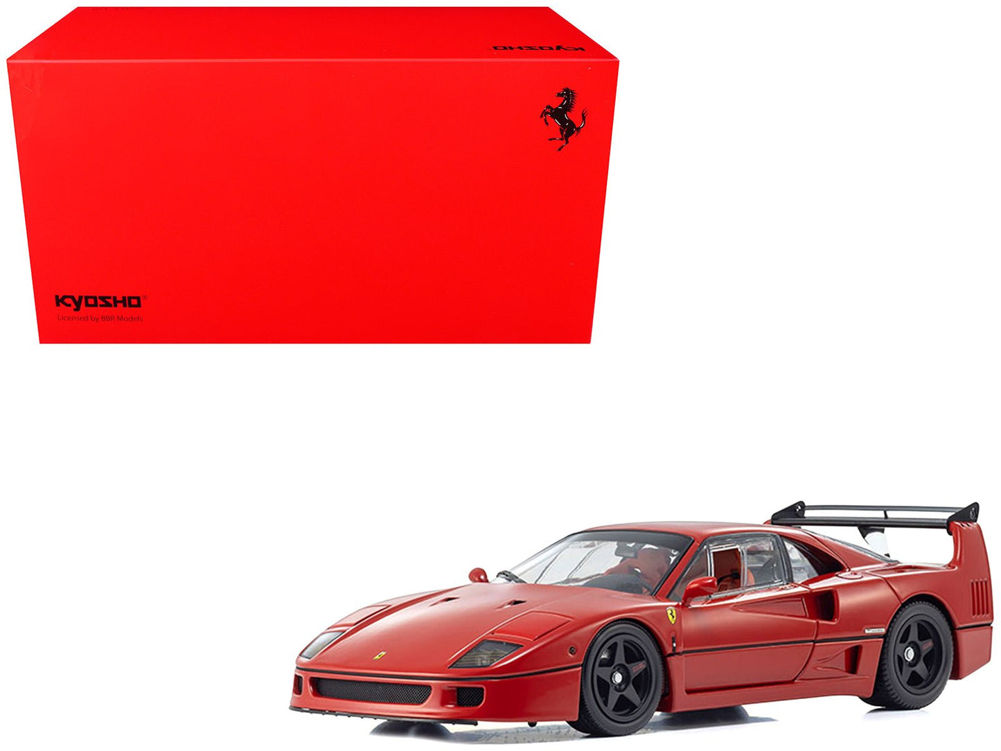 Ferrari F40 Light Weight LM Wing Red 1/18 Diecast Model Car by Kyosho free shipping USA
