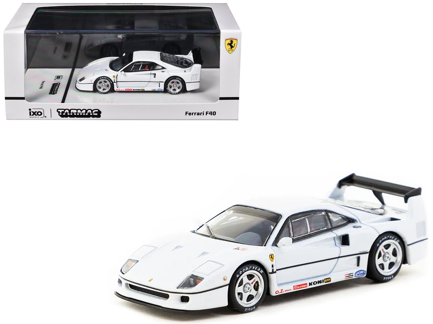 Ferrari F40 White "Road64" Series 1/64 Diecast Model Car by Tarmac Works free shipping USA