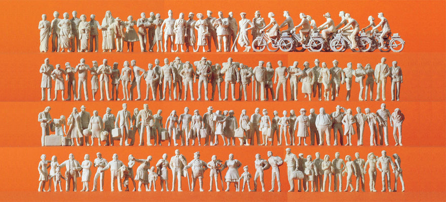 Preiser 16337 HO Scale Passengers & Passers-By Kit, 120