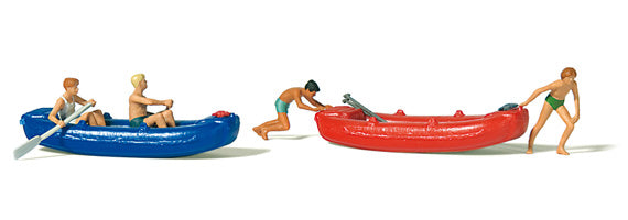 Preiser 10705 HO Scale Youths with Boats Figure Set