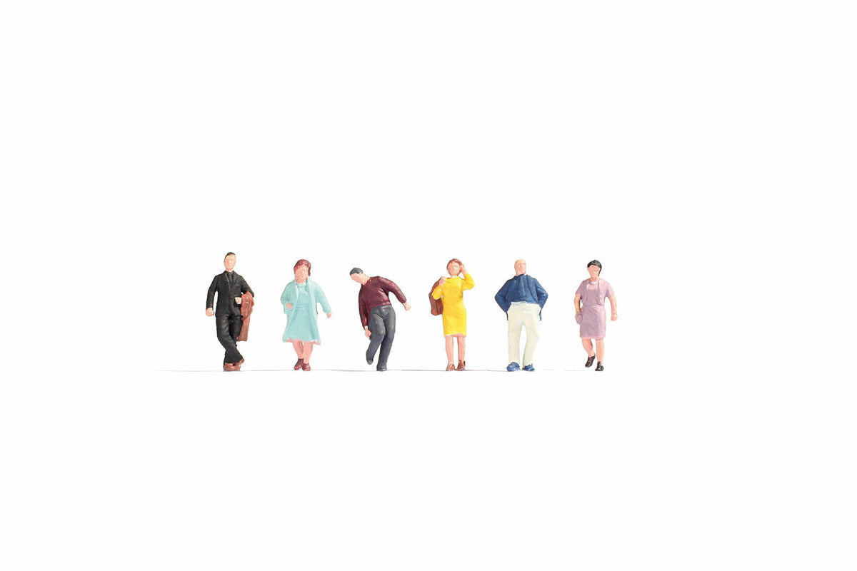 Noch 18117 HO Scale Passengers Figure Set, 6-Pack