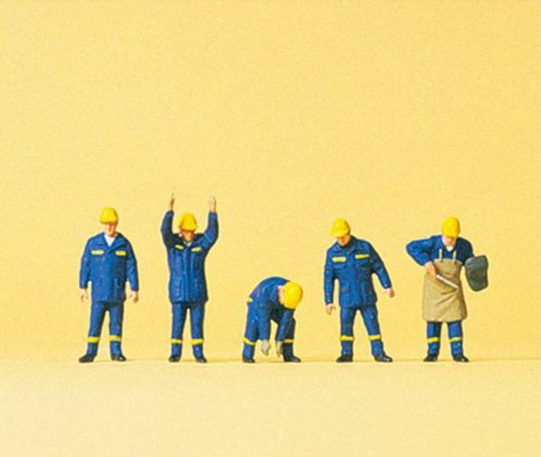 Preiser 79181 N Scale Emergency Workers pkg(5) THW Federal Technical