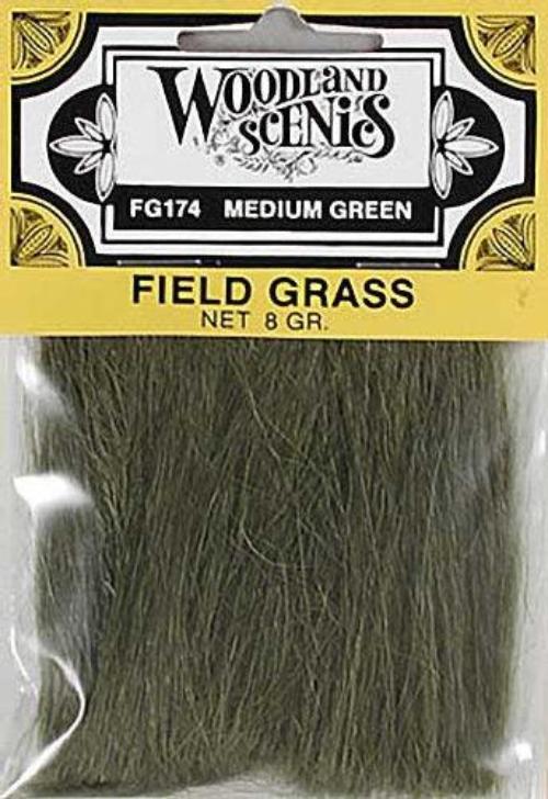 Woodland Scenics FG174 Field Grass Medium Green .28 ozs Bag Train Scenery
