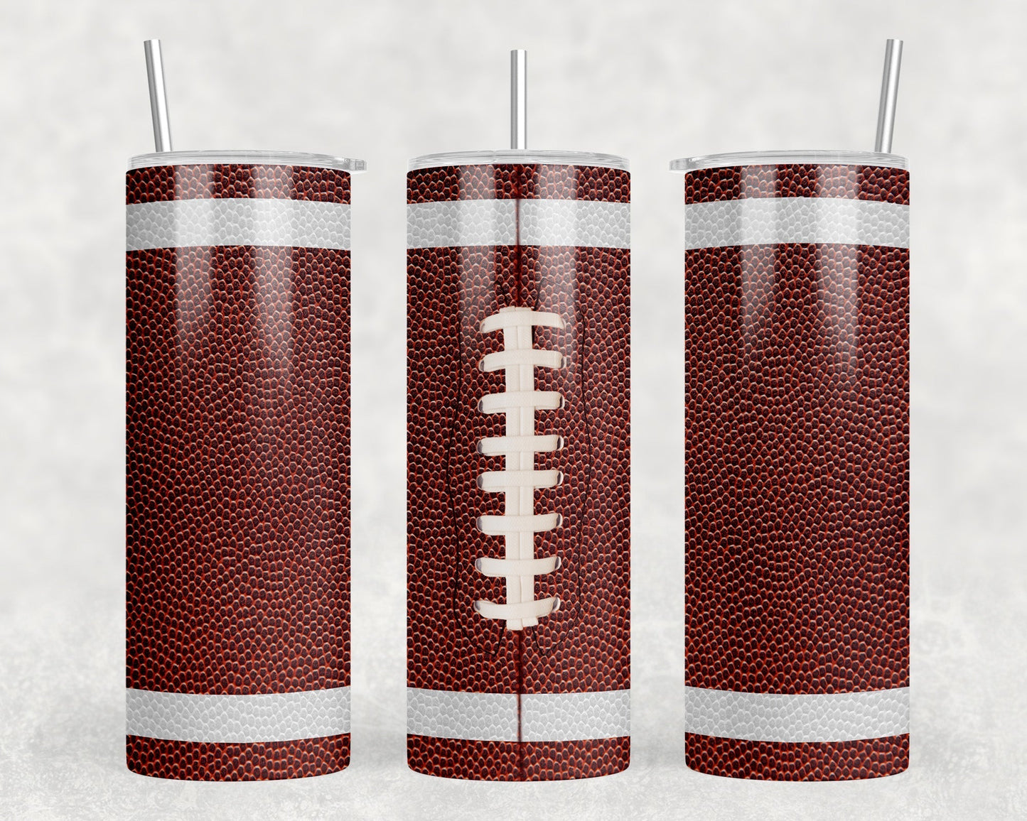 Football - 20 oz Steel Skinny Tumbler - Optional Blue Tooth Speaker - Speaker Color will Vary by Rowdy Ridge Co